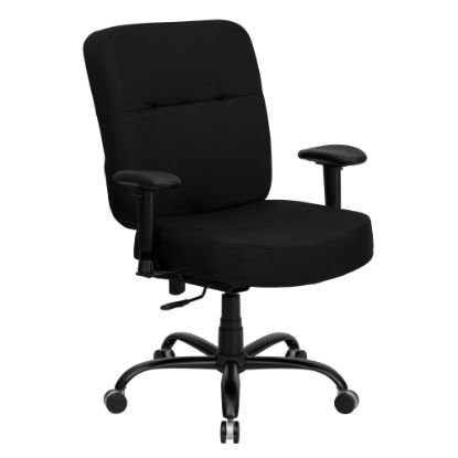 Picture of Flash Furniture HERCULES Series Ergonomic Big & Tall High-Back Executive Office Chair With Arms, Black Fabric