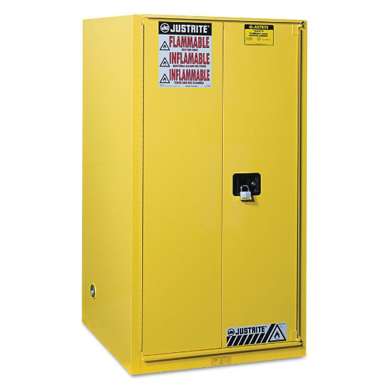 Picture of Safety Cabinets for Combustibles, Manual-Closing Cabinet, 96 Gallon, Yellow