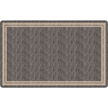 Picture of Flagship Carpets Double-Border Rectangular Rug, 90in x 144in, Gray