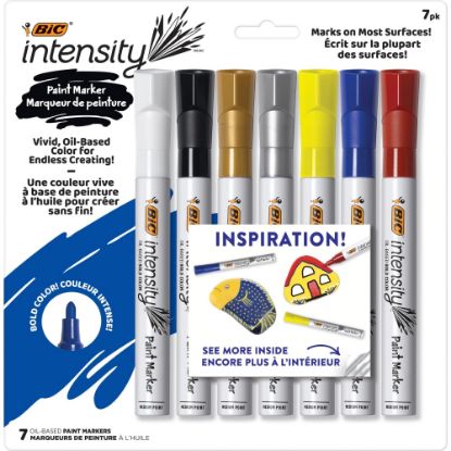 Picture of BIC Intensity Paint Marker - Bullet Marker Point Style - Assorted Oil Based Ink - 7 Pack