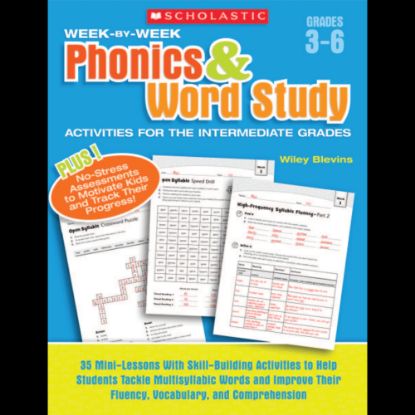 Picture of Scholastic Week-by-Week Phonics & Word Study Activities For the Intermediate Grades