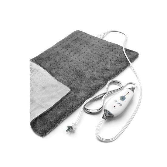 Picture of Pure Enrichment PureRelief Deluxe Heating Pad, 11-1/2in x 23-1/2in, Gray