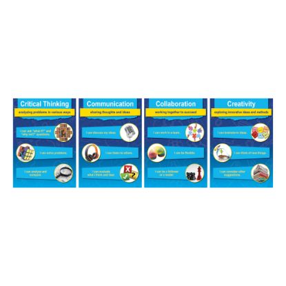 Picture of Barker Creek 4-C Skills Posters, 13-3/8in x 19in, Multicolor, Set Of 4 Posters