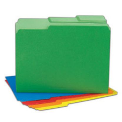 Picture of Pendaflex 2-Tone Color Folders, 1/3 Cut, Letter Size, Bright Green, Pack Of 100