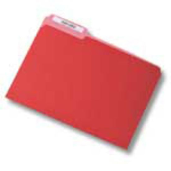 Picture of Pendaflex 2-Tone Color Folders, 1/3 Cut, Letter Size, Red, Pack Of 100