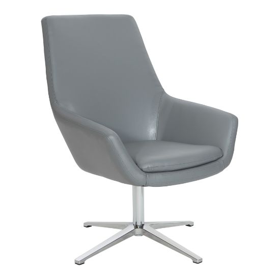 Picture of Office Star Modern Scoop Design Chair, Charcoal Gray/Aluminum