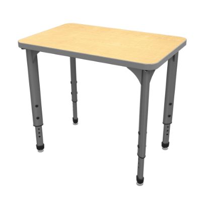 Picture of Marco Group Apex Series Adjustable 30inW Student Desk Student Desk, Fusion Maple/Gray