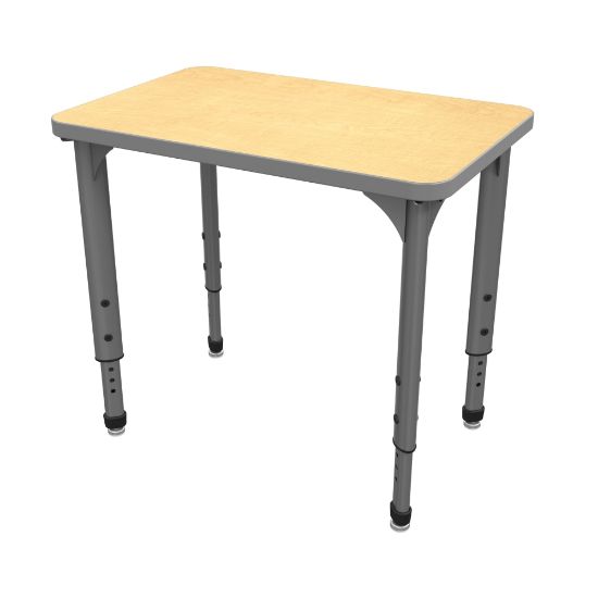 Picture of Marco Group Apex Series Adjustable 30inW Student Desk Student Desk, Fusion Maple/Gray