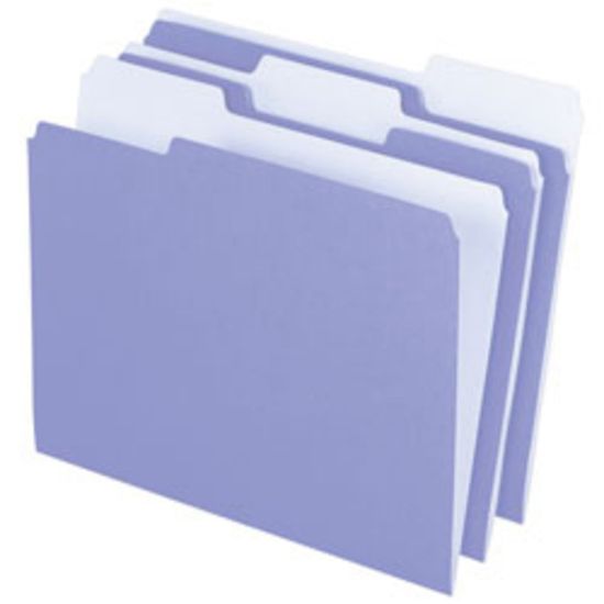 Picture of Pendaflex 2-Tone Color Folders, 1/3 Cut, Letter Size, Lavender, Pack Of 100