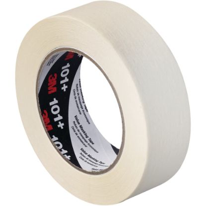 Picture of 3M 101+ Masking Tape, 3in Core, 1.5in x 180ft, Tan, Case Of 12