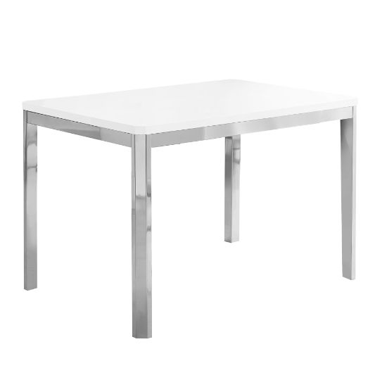 Picture of Monarch Specialties Elijah Dining Table, 30inH x 47-1/2inW x 31-1/2inD, White