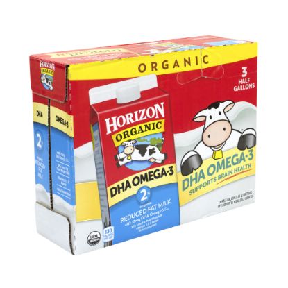 Picture of Horizon Organic 2% Milk With DHA Omega-3, 64 Oz, Pack Of 3