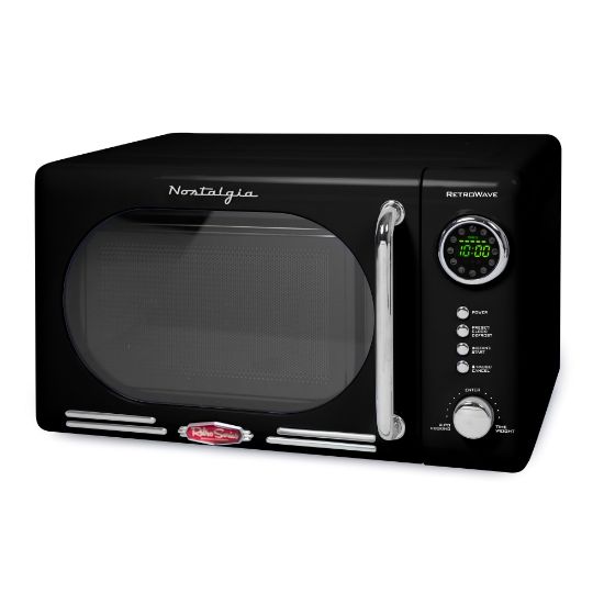 Picture of Nostalgia NRMO7BK6A Retro Microwave, 0.7 Cu. Ft., Black