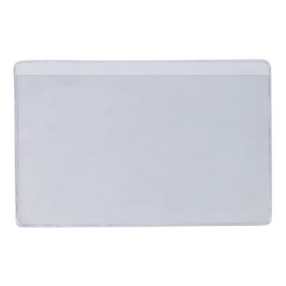 Picture of SUPERSCAN Press-On Vinyl Envelopes, Long Side Open, 4in x 6in, Clear, Pack Of 50 Envelopes