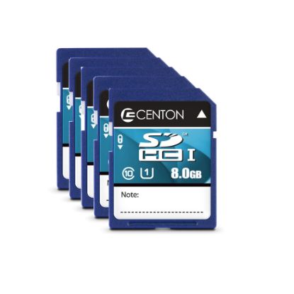 Picture of Centon Secure Digital Memory Cards, 8GB, Pack Of 5 Memory Cards, S1-SDHU1-8G-5-B