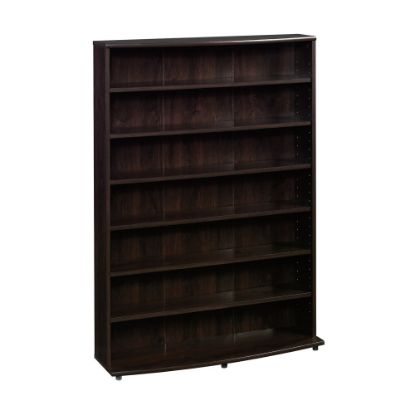 Picture of Sauder Select Multimedia 7-Shelf Storage Tower, 45-3/8inH x 32-1/2inW x 9-3/4inD, Cinnamon Cherry