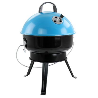 Picture of Gibson Home Fireblue Portable BBQ Grill, 21inH x 14-1/8inW x 14-1/8inD, Blue