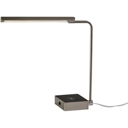 Picture of Adesso Sawyer AdessoCharge LED Adjustable Desk Lamp, 24-1/2inH, Black/Brushed Steel