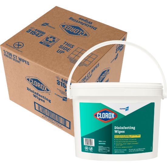 Picture of Clorox Disinfecting Wipes, 7in x 7in, Fresh Scent, Pack Of 700 Wipes