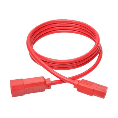 Picture of Eaton Tripp Lite Series PDU Power Cord, C13 to C14 - 10A, 250V, 18 AWG, 6 ft. (1.83 m), Red - Power extension cable - IEC 60320 C14 to power IEC 60320 C13 - AC 100-250 V - 10 A - 6 ft - red