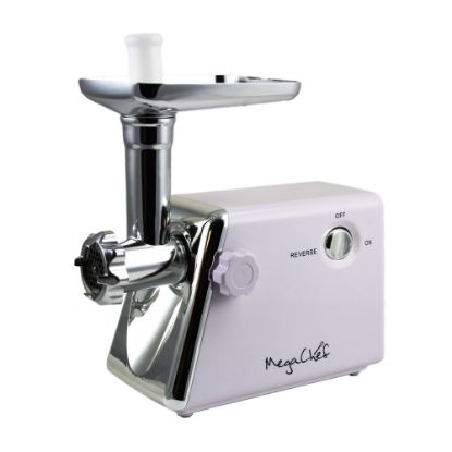 Picture of MegaChef 1200 W Ultra Powerful Automatic Meat Grinder, White