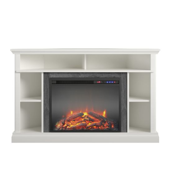 Picture of Ameriwood Home Overland Electric Corner Fireplace TV Stand For 50in TVs, White