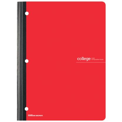 Picture of Office Depot Brand Composition Book, 8-1/2in x 11in, College Ruled, 80 Sheets, Red