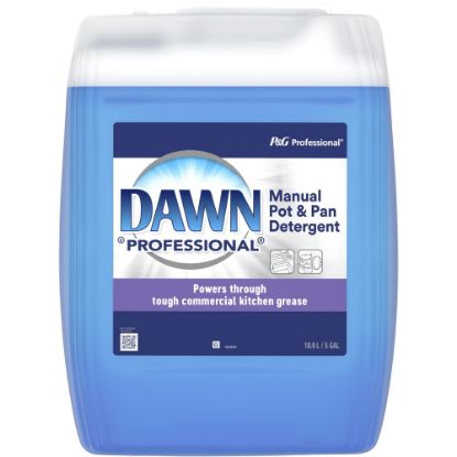 Picture of Dawn Manual Pot & Pan Detergent - 640 fl oz (20 quart) - Original Scent - 1 Each - Long Lasting - Translucent Blue