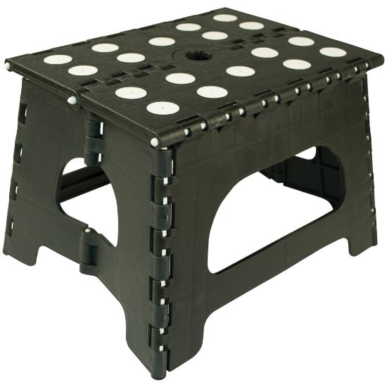 Picture of Range Kleen SS1B 1 Step Folding Black Step Stool - 1 Step - 300 lb Load Capacity - Black