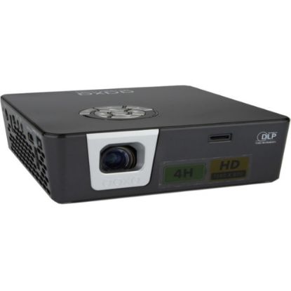 Picture of AAXA Technologies HP-P6X-01 DLP Projector - 16:9 - Black, Gray - 1280 x 800 - Front - 30000 Hour Normal Mode - WXGA - 2,000:1 - 1000 lm - HDMI - USB