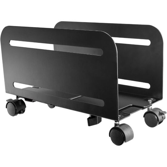 Picture of Tripp Lite Mobile CPU Caddy for Computer Towers - Width Adjustable, Locking Casters, Black - 22.05 lb Capacity - 4 Casters - Steel - 8.2in Width x 4.1in Depth x 5in Height - Metal Frame - Black