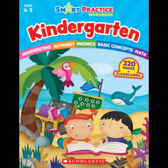 Picture of Scholastic Smart Practice Workbook With 48 Flash Cards, Kindergarten