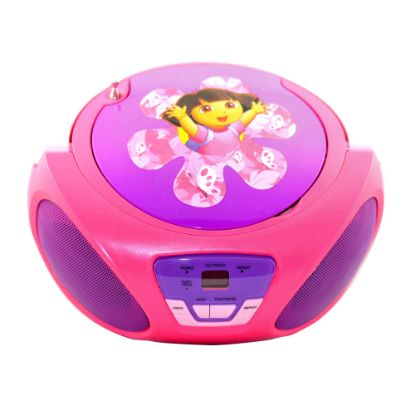 Picture of Sakar Dora the Explorer 99576830M CD Boombox, 8.25inH x 9inW x 5inD, Pink