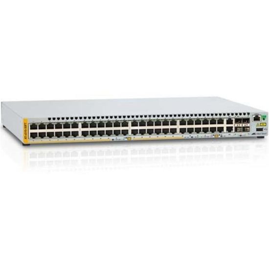 Picture of Allied Telesis AT-x310-50FT Layer 3 Switch - 48 Ports - Manageable - Fast Ethernet, Gigabit Ethernet - 10/100Base-TX, 1000Base-X, 10/100/1000Base-TX - 3 Layer Supported - 2 SFP Slots - Twisted Pair, Optical Fiber - 1U High - Rack-mountable