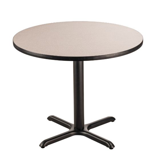 Picture of National Public Seating Cafe Table, 30inH x 36inW x 36inD, Gray Nebula/Black