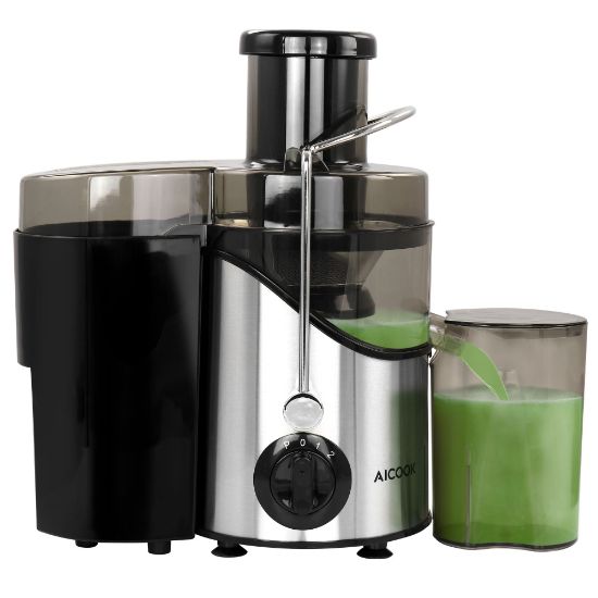 Picture of AICOOK Centrifugal Self-Cleaning Juicer, 13.6 Oz, Silver/Black