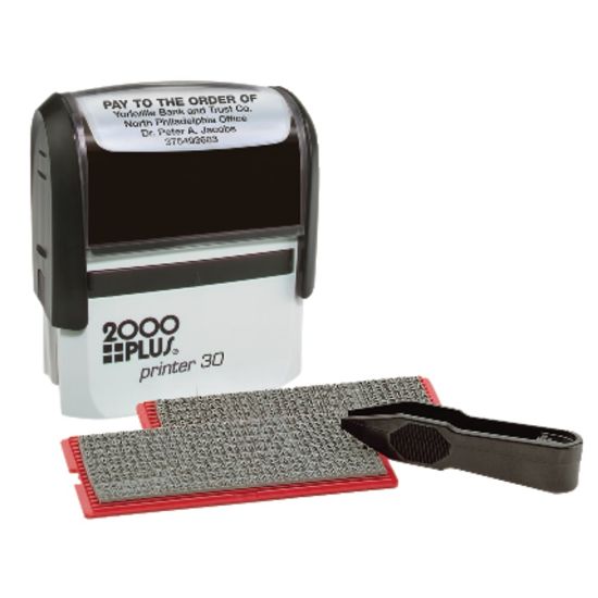 Picture of Cosco 2000PLUS Self-Inking Print Kit, 1 7/8in x 3/4in Impression, Black