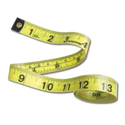 Picture of Learning Advantage Vinyl Tape Measures, 60in, Black/Yellow, 10 Per Pack, Case Of 3 Packs