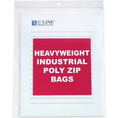 Picture of C-Line Heavyweight Industrial Poly Zip Bags - 8-1/2 x 11, 50/BX, 47911