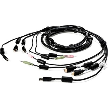 Picture of AVOCENT KVM Cable - 10 ft, Dual Display, HDMI, 1 x USB, 2 x Audio, Standard KVM cable