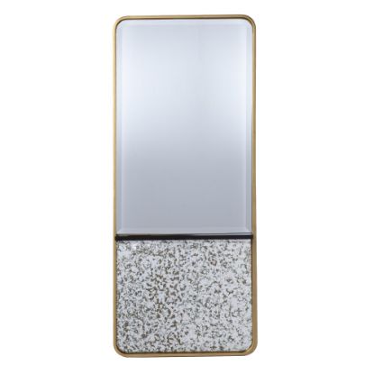 Picture of SEI Radmill Rectangular Wall Mirror, 25-1/2in x 53-1/4in, Gold/Black