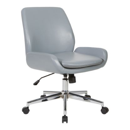 Picture of Office Star Faux Leather Low-Back Executive Chair, Gray