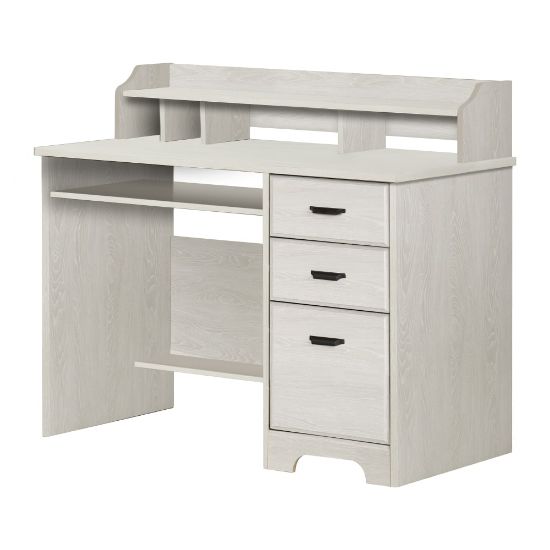 Picture of South Shore Versa 45inW Computer Desk With Hutch, Winter Oak