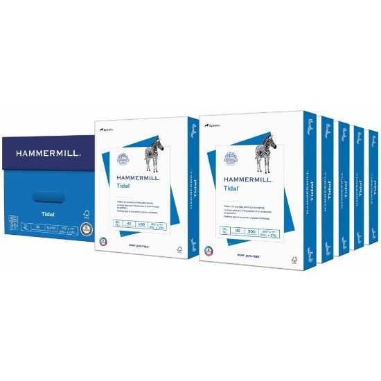 Picture of Hammermill Tidal Multi-Use Printer & Copy Paper, 10 Reams, White, Letter (8.5in x 11in), 5000 Sheets Per Case, 20 Lb, 92 Brightness