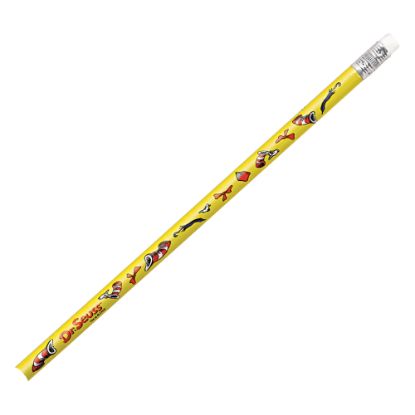 Picture of Amscan Dr. Seuss Pencil Party Favors, 7-1/2in, Yellow, 12 Pencils Per Pack, Set Of 3 Packs