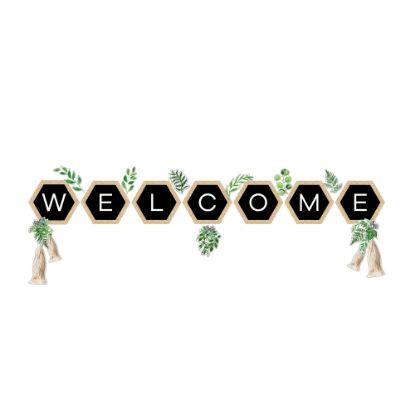 Picture of Schoolgirl Style Simply Boho Welcome Bulletin Board Set, Set Of 20 Pieces