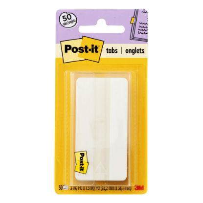 Picture of Post-it Notes Durable Filing Tabs, 3in, White, Pack Of 50 Tabs