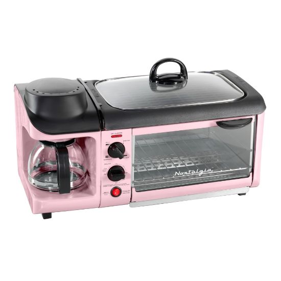 Picture of Nostalgia Retro 3-in-1 Family Size Breakfast Station, 12in x 19-1/4in, Pink