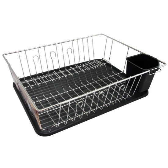 Picture of Megachef 16in Counter Top Drying Dish Rack, Black