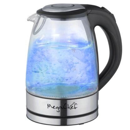 Picture of MegaChef 1.7-Liter Stainless Steel Electric Tea Kettle, Clear